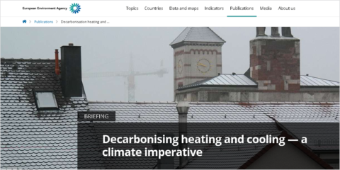 La AEMA analiza la necesidad de impulsar la descarbonización de la calefacción y la refrigeración en la UE