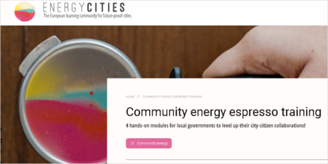 Se lanza el curso de aprendizaje online sobre comunidades energéticas de Energy Cities