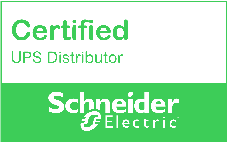 Infografía certificado UPS Distributor de Schneider Electric.