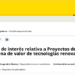Abierto el plazo para participar en la Manifestación de Interés para actuaciones en renovables