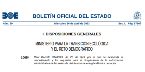 Aprobado el Real Decreto para crear redes de distribución de energía eléctrica cerradas