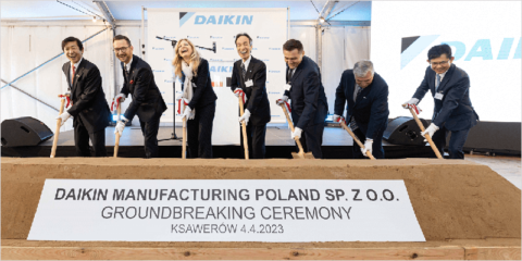 Daikin comienza la construcción de su primera fábrica de bombas de calor en Polonia