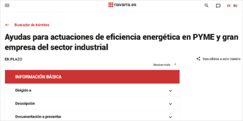 Resueltas dos líneas de ayudas para favorecer la transición energética de las empresas navarras