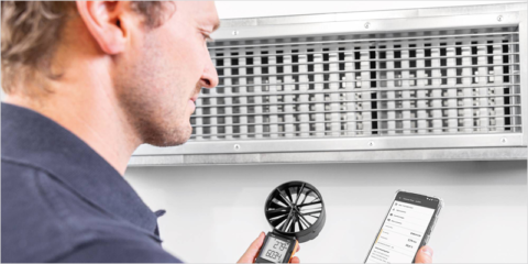 Testo apuesta por el anemómetro testo 417 para una medición precisa del caudal del aire y velocidad