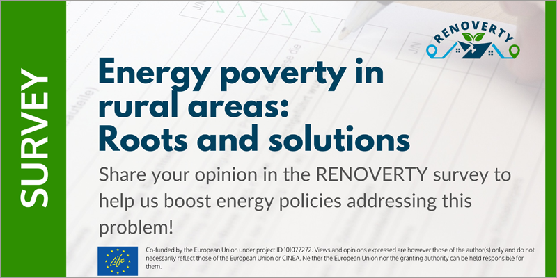 El proyecto RENOVERTY busca mejorar la eficiencia energética de los edificios en los hogares pobres en energía. hojas de ruta, distritos rurales vulnerables, eficiencia energética.