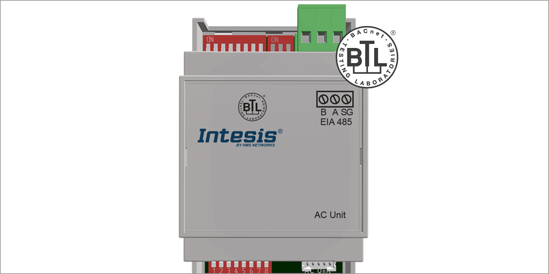 Nueva interfaz rediseñada de Intesis con modo silencioso y control de paletas horizontales. BACnet