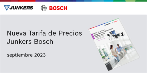 Nuevo catálogo de tarifa de Junkers Bosch con novedades en calefacción y aerotermia