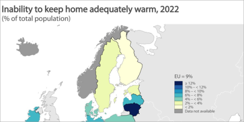 El 17% de los españoles no pudo mantener su hogar caliente en 2022, según Eurostat