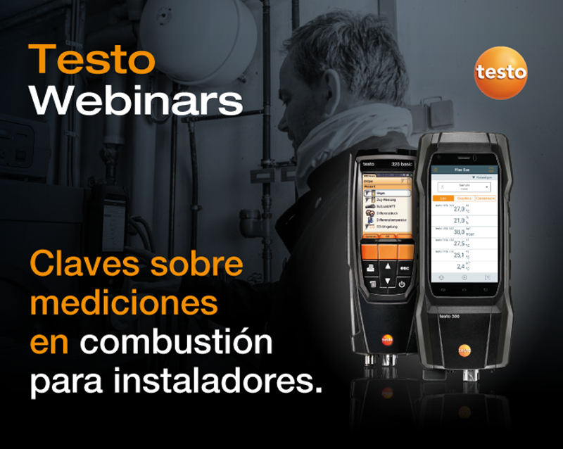 Testo ofrece webinars con claves sobre instalaciones térmicas de calefacción dirigida a instaladores