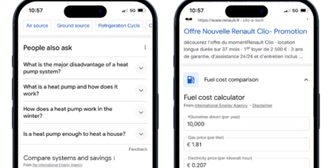 Una nueva función de búsqueda de Google permite comparar sistemas de calefacción doméstica