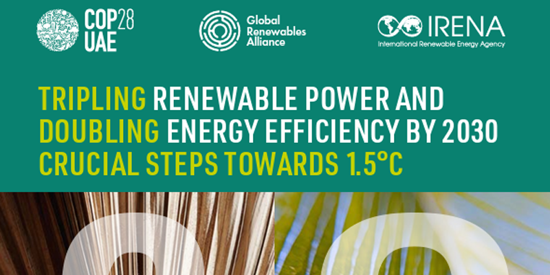 Informe con medidas para triplicar la energía renovable y duplicar la eficiencia energética para 2030