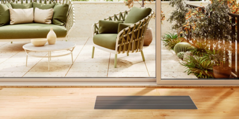 La solución KFC-F de Giacomini permite crear una barrera de aire en espacios térmicamente expuestos