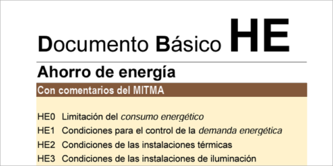 Actualización de los comentarios del Documento Básico DB-HE Ahorro de energía del CTE