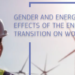 El JRC analiza en un informe el impacto de las brechas de género en la transición energética