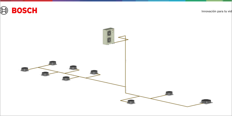 Las herramientas Open Bim Bosch, Air Select y CAD&BIM Portal optimizan las instalaciones VRF en la edificación