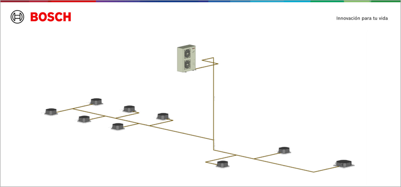 Las herramientas Open Bim Bosch, Air Select y CAD&BIM Portal optimizan las instalaciones VRF en la edificación