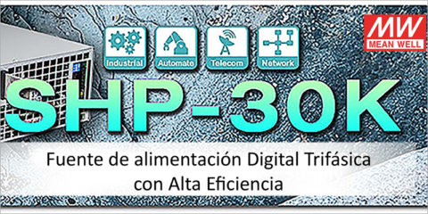 Serie SHP-30K: la fuente de alimentación con alta eficiencia distribuida por Electrónica OLFER