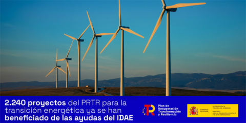 El IDAE habilita una web con datos sobre los fondos del PRTR para el impulso de la transición energética