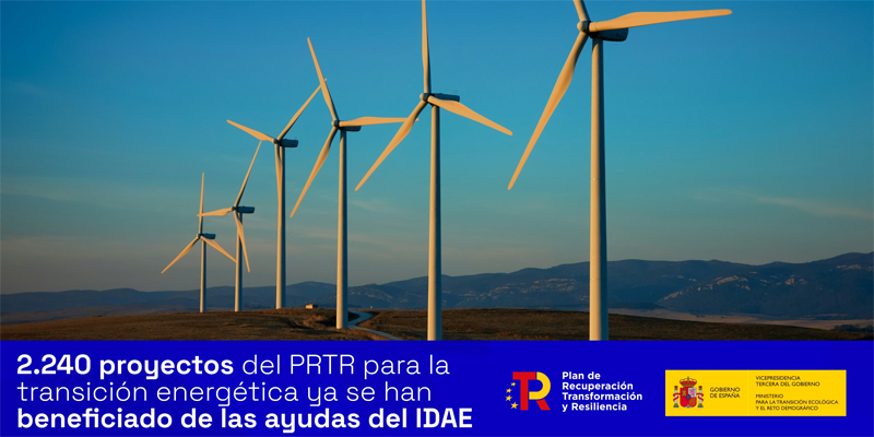 El IDEA habilita una página web con datos sobre los fondos PRTR para el impulso de la transición energética