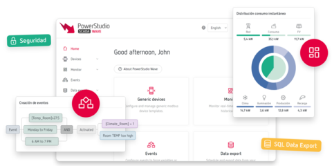 Circutor mejora el software PowerStudio SCADA con la nueva interfaz WAVE