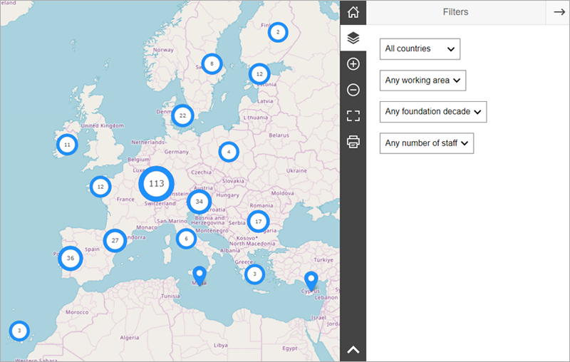 Mapa interactivo de Agencias Energéticas Locales y Regionales para apoyar iniciativas de energía sostenible