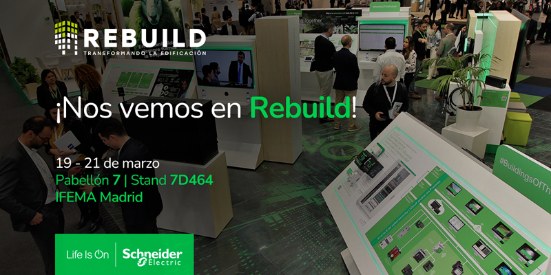 Las últimas innovaciones de gestión energética de Schneider Electric se mostrarán en Rebuild 2024