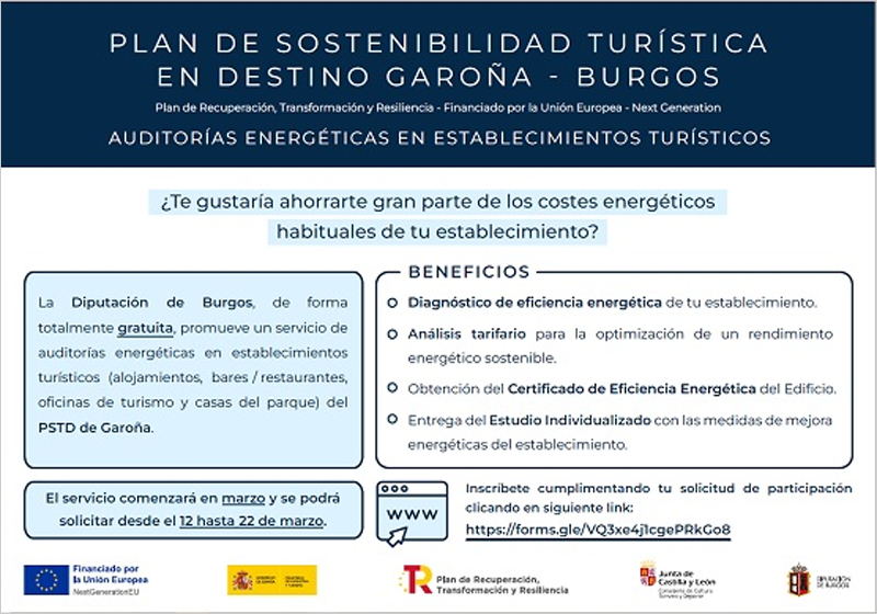 En marcha un servicio gratuito de auditorías energéticas en establecimientos turísticos de Burgos