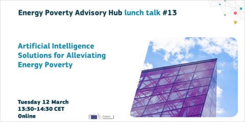 Charla online del EPAH sobre soluciones de inteligencia artificial para aliviar la pobreza energética