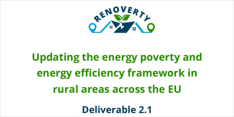 Un informe del proyecto Renoverty proporciona un marco actualizado de la pobreza energética rural en la UE