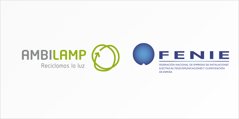 Ambilamp y Fenie refuerzan su compromiso con la sostenibilidad y el reciclaje de lámparas, luminarias y RAEE