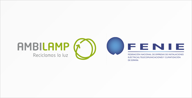 Ambilamp y Fenie refuerzan su compromiso con la sostenibilidad y el reciclaje de lámparas, luminarias y RAEE