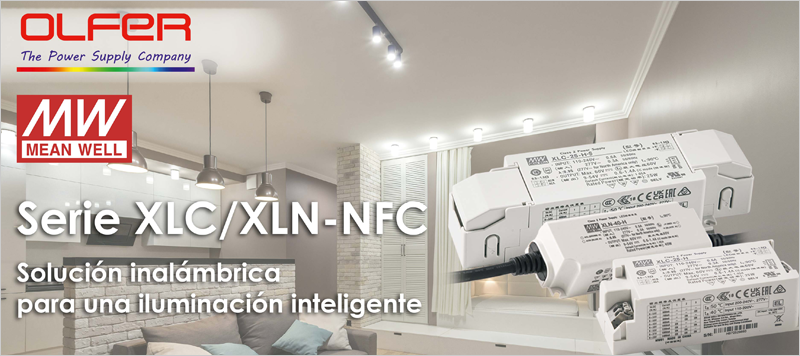 Series XLC/XLN-NFC: solución inalámbrica para una iluminación inteligente distribuida por Electrónica OLFER