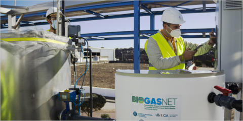 Un proyecto valida una tecnología de purificación de biogás que permite reducir la huella de carbono