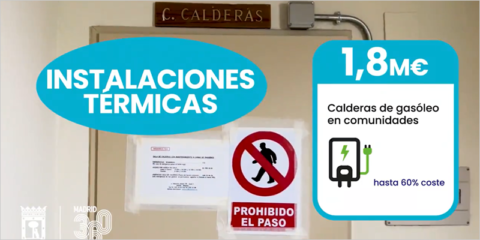 Madrid aprueba 1,8 millones en ayudas para la sustitución de calderas y sistemas de climatización