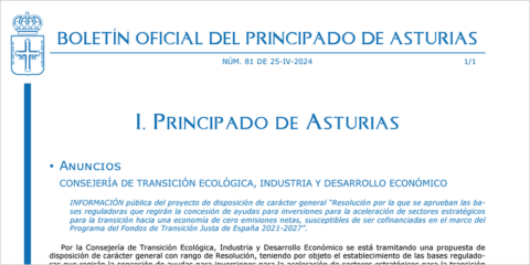 Asturias lanza una línea de ayudas del Fondo de Transición Justa para inversiones en energías renovables