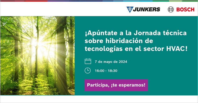 Junkers Bosch participa en una jornada técnica sobre hibridación de tecnologías en el sector HVAC