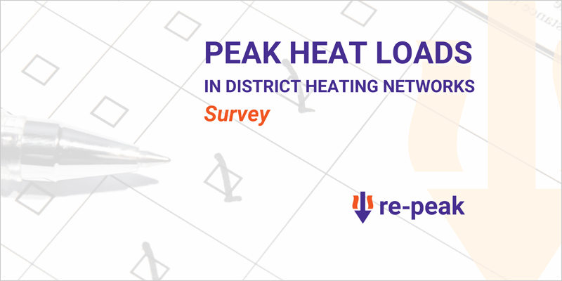 El proyecto RE-PEAK lanza una encuesta sobre cargas de calor máximas en redes de calefacción urbana