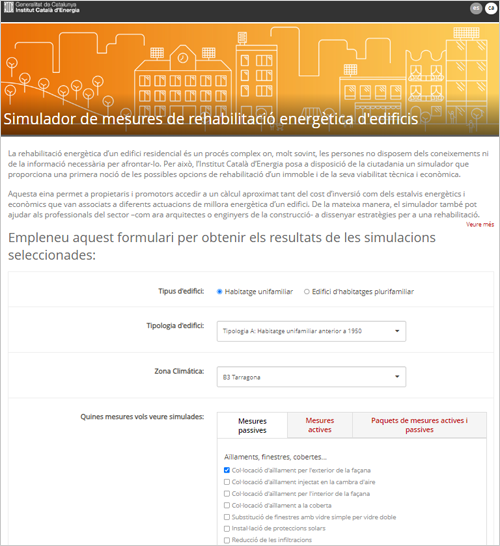 El Icaen publica una nueva versión del simulador de medidas de rehabilitación energética de edificios