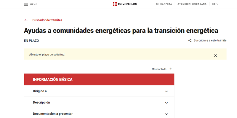 Nueva línea de ayudas para fomentar la constitución de comunidades energéticas en Navarra