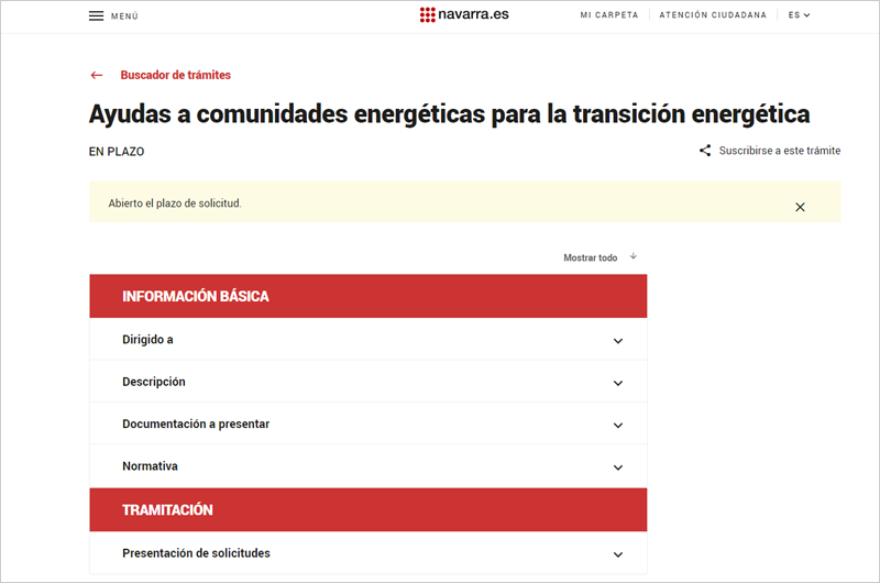 Nueva línea de ayudas para fomentar la constitución de comunidades energéticas en Navarra