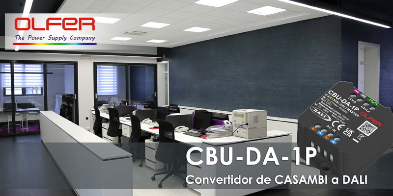 El distribuidor Electrónica OLFER lanza CBU-DA-1P, un convertidor de Casambi a DALI