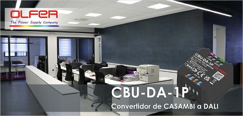 El distribuidor Electrónica OLFER lanza CBU-DA-1P, un convertidor de Casambi a DALI