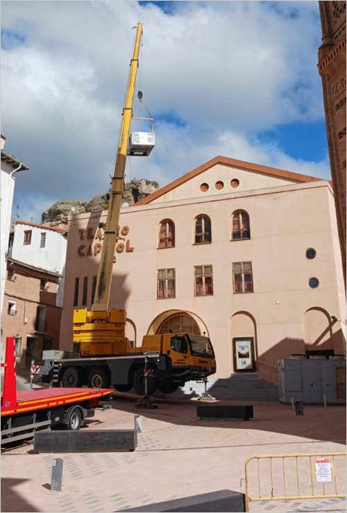 El Ayuntamiento de Calatayud inicia los trabajos para renovar el sistema de climatización del Teatro Capitol