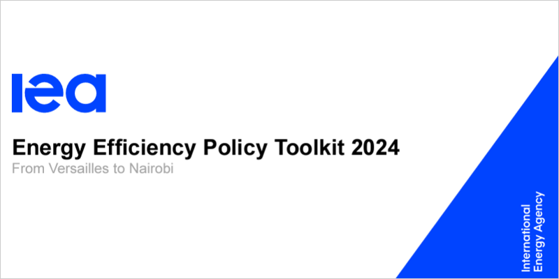 Informe 'Conjunto de herramientas de políticas de eficiencia energética 2024: de Versalles a Nairobi' de la IEA