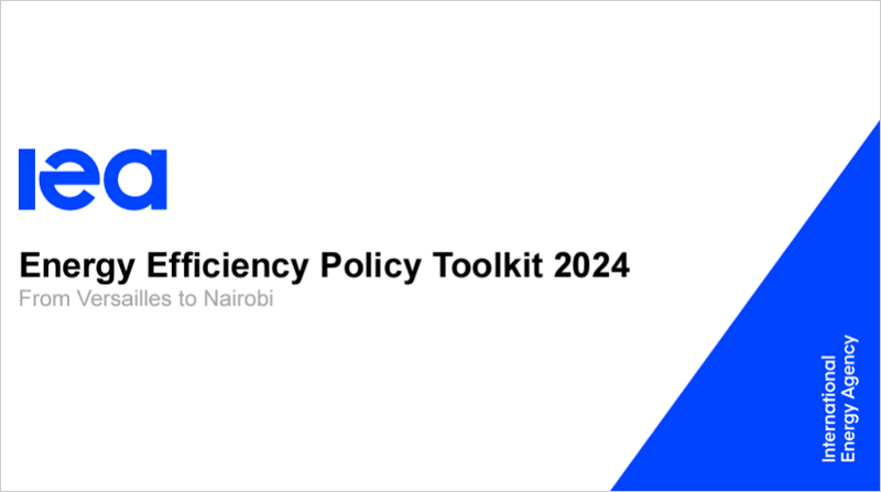 El conjunto de herramientas de políticas de la IEA persigue ayudar a los gobiernos a duplicar el progreso en eficiencia energética para 2030