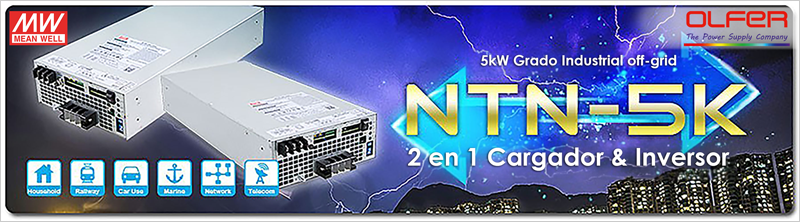 Nuevo inversor industrial de onda senoidal serie NTN-5K distribuido por Electrónica OLFER