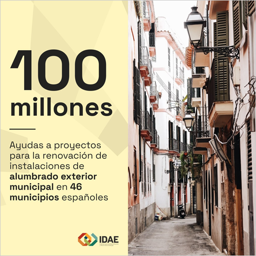 Un total de 46 municipios españoles modernizarán su alumbrado público con 100 millones de euros