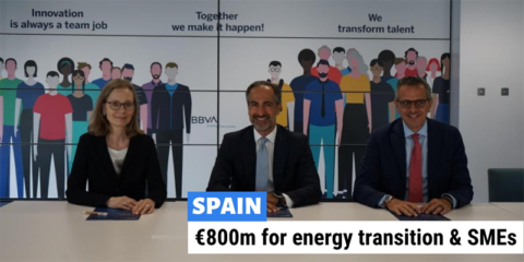 Acuerdo entre el Grupo BEI y BBVA para financiar proyectos de eficiencia energética y de pymes en España