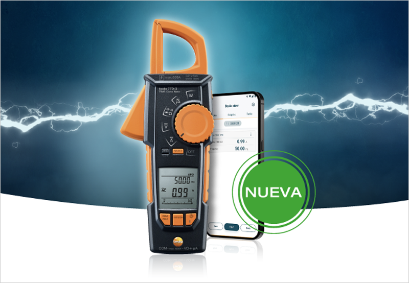 Mayor precisión en medición eléctrica con la nueva pinza vatimétrica testo 770-3