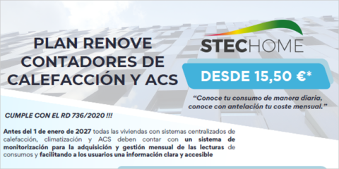 Stechome lanza su Plan Renove de calentadores de calefacción y ACS para administradores de fincas